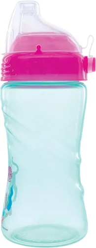 Vista 7 de Nuby No Spill Printed Thirsty Kids - Vaso deportivo antiderrames con boquilla suave y tapa, 12 onzas, más de 12 meses, paquete individual de 1