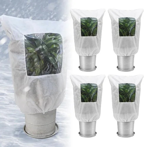 Vista 10 de Cubiertas de protección contra heladas para plantas con ventana de visión Verde-23.6"W x 31.5"H