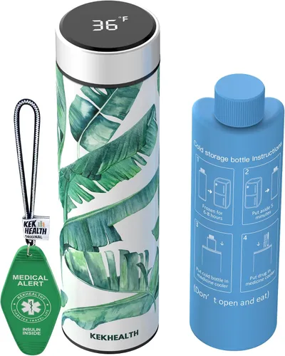 Vista 20 de Slim 16H Estuche de viaje para enfriador de insulina con etiqueta médica de viaje QR, bolsa de viaje para medicamentos portátil con enfriador
