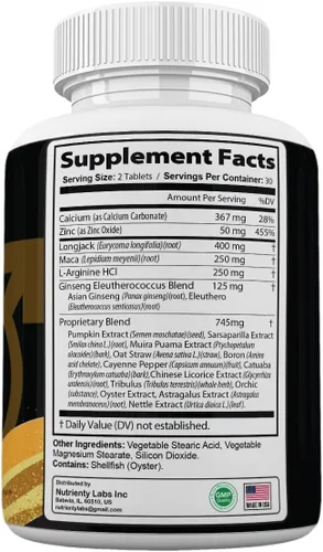 Vista 6 de Zonata Paquete de 3 suplementos dietéticos de crecimiento masculino para hombres, el crecimiento masculino mejora naturalmente el rendimiento