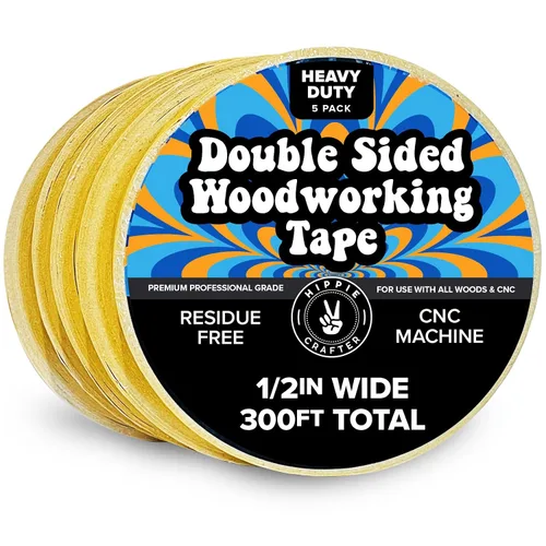 Vista 9 de HIPPIE CRAFTER Paquete de 3 cintas de doble cara para carpintería, cinta de carpintería resistente de 1 pulgada de ancho para máquinas CNC