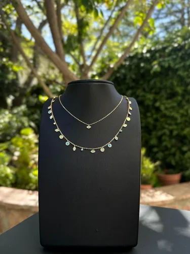 Vista 15 de Alef Bet by Paula Amulet Evil Eye and Hamsa Hand Necklace
