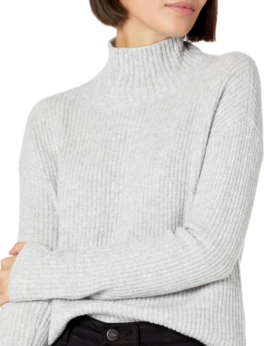 Vista 3 de Goodthreads Suéter de manga larga con cuello embudo elástico de calibre medio para mujer