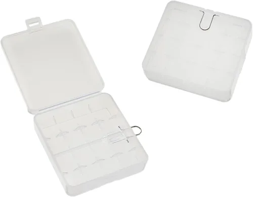 Vista 21 de Jutagoss Caja organizadora de almacenamiento de batería AA 8 capacidad de almacenamiento de batería organizador para batería AA SBC-022 transparente