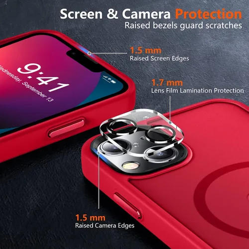 Vista 72 de MOCCA - Funda magnética resistente para iPhone XR de 6.1 pulgadas, compatible con MagSafe, funda con protección contra caídas de grado militar