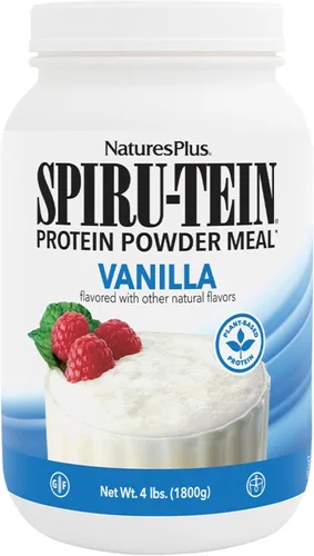Vista 10 de NaturesPlus SPIRU-TEIN, vainilla - 1.06 libras - Polvo de proteína de espirulina - Vitaminas y minerales para energía - Vegetariano, sin gluten - 16