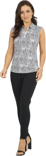 Vista 2 de IBKUL Athleisure Wear 14539 - Polo sin mangas con estampado Alena con protección solar UPF 50+