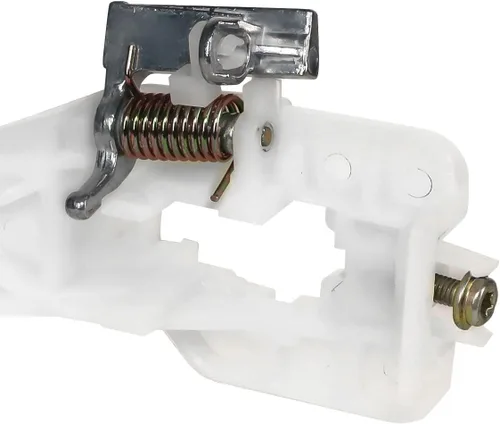 Vista 4 de PM PERFORMOTOR Soporte de montaje para manija de puerta lateral del pasajero delantero derecho compatible con Chevy Aveo Pontiac G3 07-11, blanco