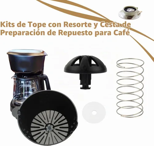 Vista 4 de Paquete de 2 kits de tapones de repuesto para cesta de café con resorte