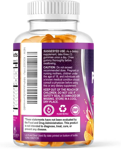 Vista 8 de Gomitas de probióticos para la salud digestiva, 6 cepas únicas para apoyo inmunológico diario y salud intestinal, apoya el estreñimiento, los gases