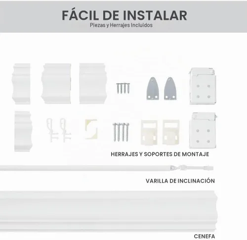 Vista 6 de Lotus & Windoware Sin Cable, Persiana de Madera Sintética de 2-1/2 Pulgadas, Persianas para Ventanas, Persianas y Cortinas, Persianas para Ventanas