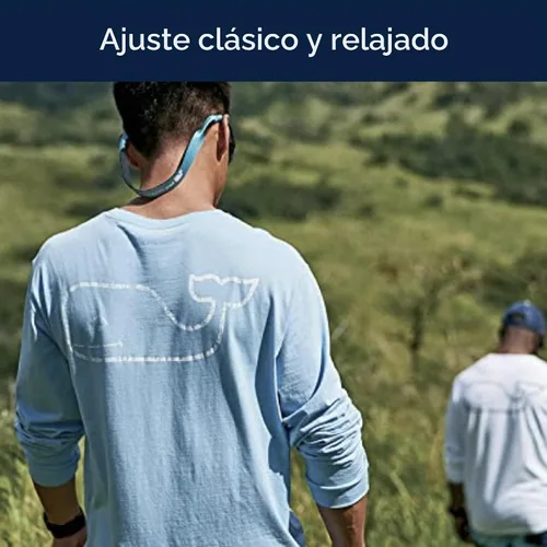Vista 2 de vineyard vines Camiseta de manga larga con bolsillo vintage Whale para hombre Brezo gris