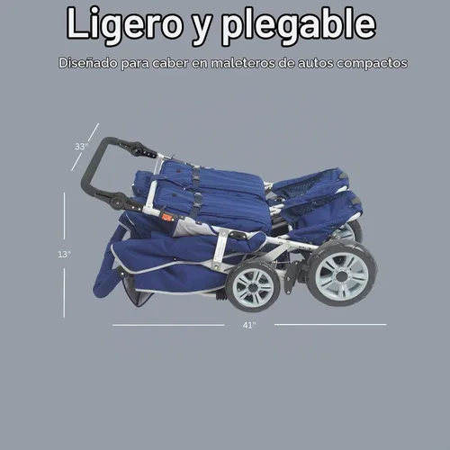 Vista 4 de Carriola plegable Angeles infantil, para bebés, SureStop Comercial Bye Bye (para 4 pasajeros)