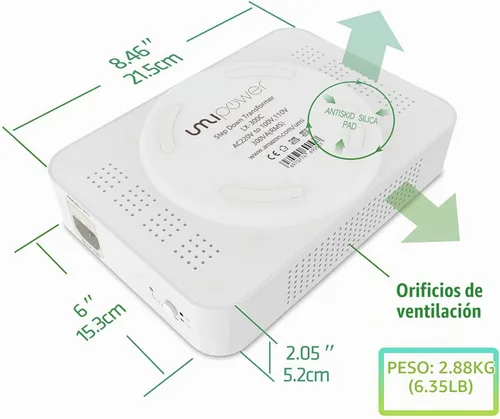 Vista 4 de UMI Transformador reductor 220V a 110V 300W US electrodomésticos uso