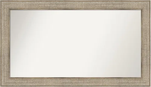 Vista 126 de Amanti Art Espejo de baño plateado para sobre fregadero, 26 x 26 pulgadas, espejo cuadrado de níquel pulido, marco de madera tradicional mediano, se