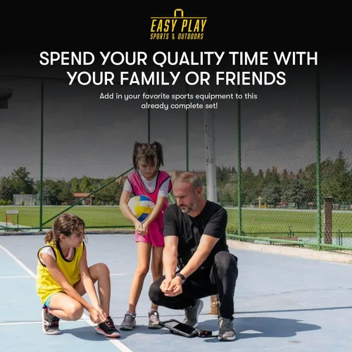 Vista 6 de Pelotas deportivas completas con bolsa, bomba para niños - Kickball, voleibol, pelota de fútbol, fútbol, baloncesto - Juego al aire libre