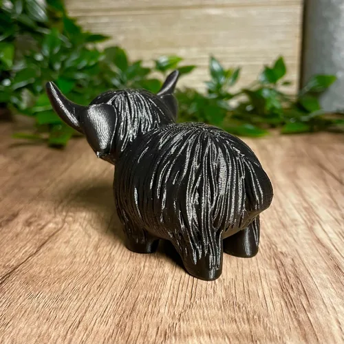 Vista 7 de Sands3D - Figura de vaca de las tierras altas, decoración, regalo de montañés, regalos de baño impresos, guardería, cosas de bebé, decoraciones