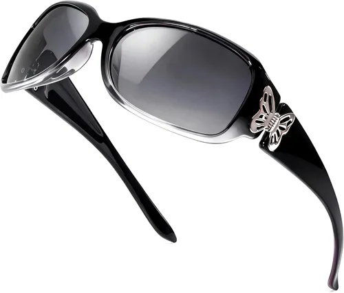 Vista 19 de LVIOE - Lentes de sol polarizadas para mujer, decoración de mariposa a la moda, para conducir y pescar - 99.99% de protección UV