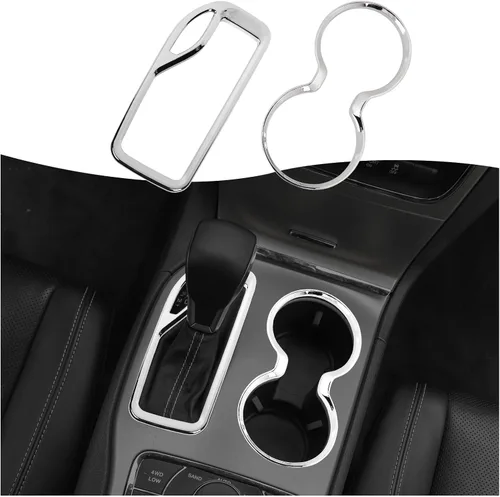 Vista 10 de Hoolcar Cubierta de Portavasos Delantero Compatible con Jeep Grand Cherokee 2011-2021, Accesorios Interiores, Negro