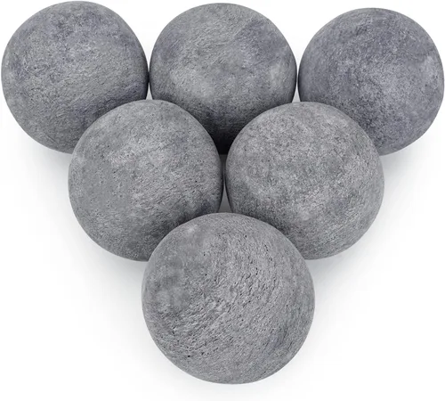 Vista 24 de Stanbroil Paquete de 12 bolas de cerámica, bolas mixtas de 4 tamaños para chimenea, accesorio moderno para chimenea interior o exterior, hogueras