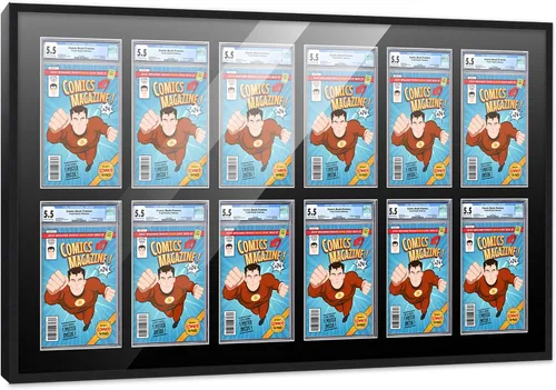 Vista 116 de Poster Palooza Marco de cómics con paspartú para 1 cómic de grado CGC, CBCS o PGX, marco de cómic de bronce para cómic de 8.125 x 13 pulgadas
