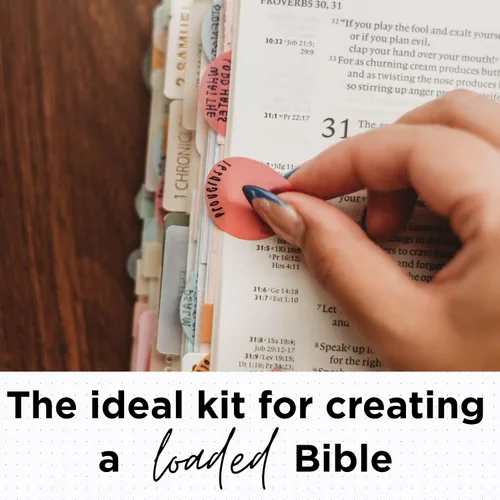 Vista 2 de Esther Bible Journaling Kit, Loaded Bible journaling Supplies, Highlighters, Pens, Vellum Bible Tabs, Sticky Notes, Sticker Sheets, Fineliner