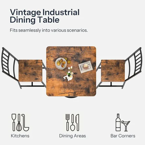 Vista 9 de HOOBRO Mesa de comedor, mesa de comedor cuadrada para 2, mesa de comedor de 27.6 pulgadas para espacios pequeños, mesa de cocina de tulipán, base