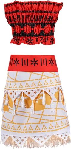 Vista 3 de Conjunto de falda de princesa para mujer y niña con collar, disfraz de cosplay