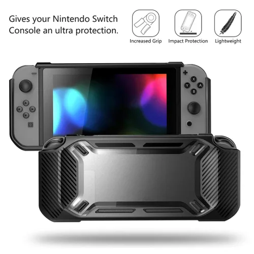 Vista 4 de Accessories Bundle for Nintendo Switch, Kit with Carrying Case,Protective Case with Screen Protector,Compact Playstand,Game Case,Joystick