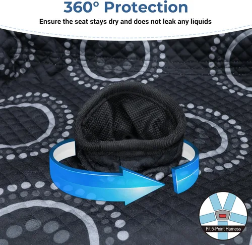 Vista 5 de COOLBEBE Protector de asiento de automóvil para entrenamiento de orinal, impermeable, forro de asiento de automóvil para entrenamiento de inodoro