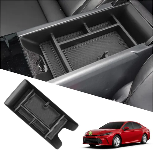 Vista 8 de Ruiya Organizador de consola central Prius 2010-2015 para Toyota Prius XV30 2010-2015 Accesorios ABS Material Reposabrazos Organizador de consola