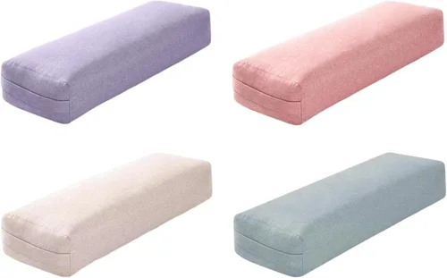 Vista 2 de Generic Cojín de apoyo prémium para yoga para mayor comodidad, almohada de meditación rectangular larga con asa de transporte