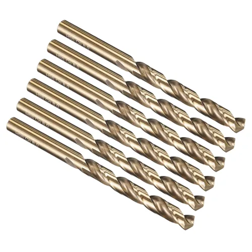 Vista 261 de PATIKIL Broca Jobber de 0.039 in, vástago recto M35 cobalto 5% acero de alta velocidad 135° acabado dorado para metal duro de acero inoxidable - 2