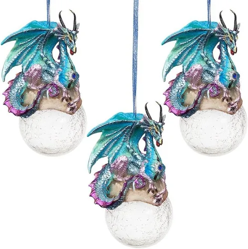 Vista 28 de Pensive Percher Dragon 2018 - Adorno de Navidad coleccionable de 3 pulgadas, a todo