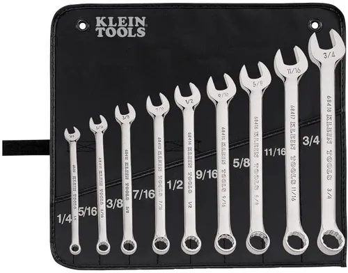 Vista 10 de KLEIN TOOLS 68400 SAE Juego de llaves combinadas, extremo abierto y extremo de caja, 7 piezas