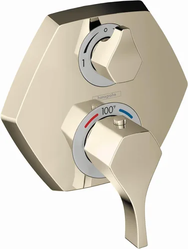 Vista 6 de hansgrohe Locarno 04820140 - Válvula de ducha termostática de transición con control de temperatura y desviador en bronce cepillado