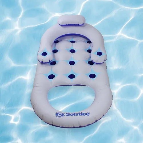 Vista 4 de Flotador inflable de piscina inflable del solsticio - 64" - azul y blanco