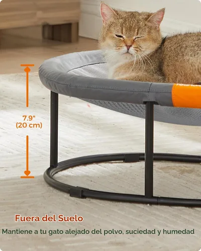 Vista 6 de Feandrea Cama para Mascotas, Hamaca para Gatos, Cama Elevada para Gatos para Múltiples Gatos, con Malla Lavable Removible, para Mascotas de hasta 20