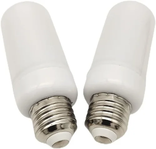 Vista 5 de QLEE Bombilla LED con efecto de llama, bombillas parpadeantes de 3 W, con efecto invertido, bombilla de llama amarilla E26, ambiente vintage