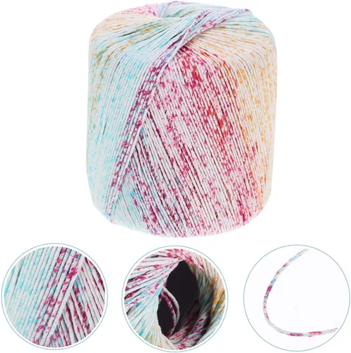 Vista 6 de Tamaño 10 hilo de ganchillo ligero digitación hilo de algodón pastel para bricolaje tejer a mano bufandas suéteres chales Como se muestra