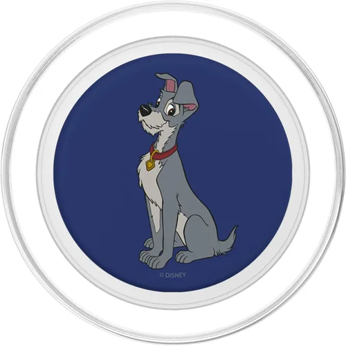 Vista 2 de Disney Señora y el vagabundo retrato azul PopSockets MagSafe PopGrip para iPhone