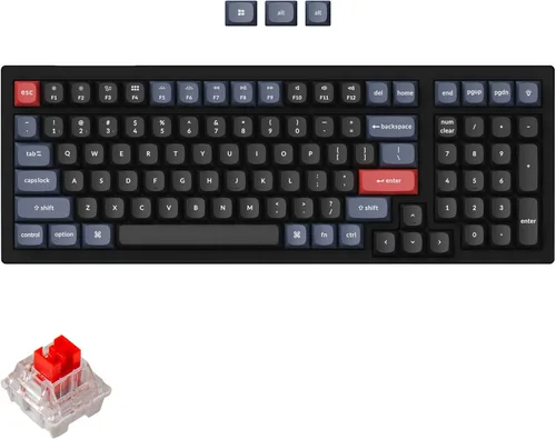 Vista 13 de Keychron Teclado mecánico personalizado K4 Pro con interruptor marrón K Pro intercambiable en caliente, QMK/VIA Macro programable Bluetooth