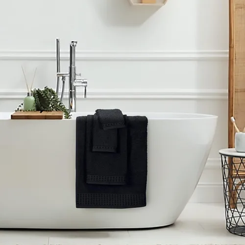 Vista 4 de GLAMBURG Juego de 6 toallas de 100% algodón ultra suave, contiene 2 toallas de baño de 28 x 55 pulgadas, 2 toallas de mano de 16 x 24 pulgadas y 2