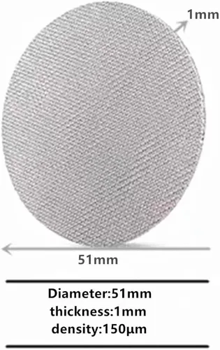 Vista 2 de 2 piezas de pantalla de disco espresso de 51 mm, placa de malla de filtro de café reutilizable de acero inoxidable de 1 mm de espesor para cesta