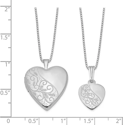 Vista 3 de Juego de collar de plata de ley 925 con espirales de 18 pulgadas, medallón para hija, 14 colgantes, joyería fina para mujer, regalos para ella