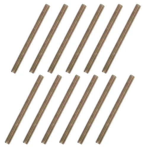 Vista 19 de uxcell 8 piezas de zinc de color totalmente roscado varilla 1/4"-20, 2" longitud, tornillo de rosca de acero al carbono para montaje de muebles