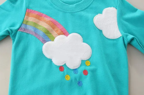 Vista 4 de Hongshilian Camisa unisex de algodón con dibujos animados para niños
