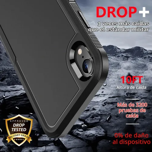 Vista 3 de SPIDERCASE Funda para iPhone XR, [Protección contra Caídas de Grado Militar de 10 Pies] [Antideslizante]