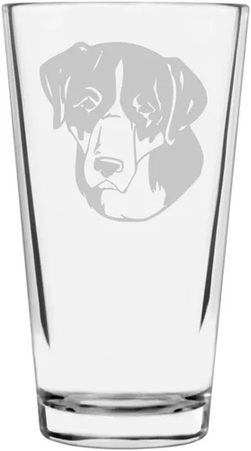 Vista 348 de Podenco Canario - Vaso de pinta de 16 onzas con temática de perro personalizado