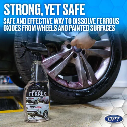 Vista 2 de Optimum FerreX - Removedor de hierro – 17 onzas, spray multiusos para detalles de automóviles actúa como un removedor de alquitrán y limpiador